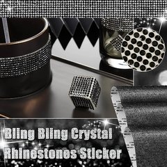 Bling strass cristal adesivo decalque folha decoração de casa papel de parede diy auto-adesivo carro tablet decoração guarnição folha de cristal adesivos - comprar online