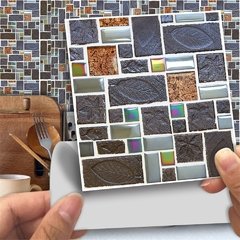 25 pçs/set Verde Da Telha de Mosaico Mural da etiqueta Auto Adesiva À Prova D' Água Para O Banheiro Restaurante Decoração Da Parede Do Decalque Papel De Parede Telhas na internet