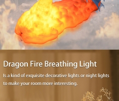 Imagem do Lâmpadas LED Fire Dragon para crianças, decoração do quarto 3D, dragão de g