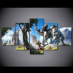 Sem moldura da lona 5 pçs horizonte zero dawn jogo aniversário festa presente hd posters arte da parede fotos decoração casa pinturas - loja online