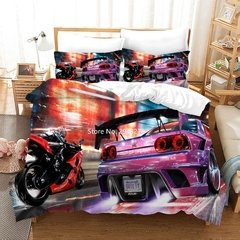 Necessidade para a velocidade de luxo 3d colcha para baixo colcha capa colcha capa cama dupla rainha duplo design dos desenhos animados personalizado