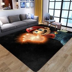 Tapete com estampa de super mario para crianças, carpete com padrão de desenhos animados 3d do anime super mario para sala de estar, quarto, tapete de área de jogo para crianças - comprar online