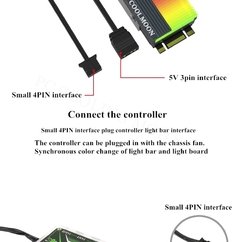 Coolmoon-unidade de estado sólido m.2 com rgb, dissipador de calor, m2, ssd, radiador, 5v, 3 pinos, argb, sincronização - loja online