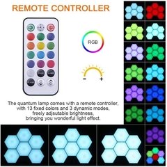 Lâmpada led hexagonal rgb, luminária led de parede com sensor tátil, rgbw, com favo de mel, luz noturna colorida, lâmpada modular usb - comprar online