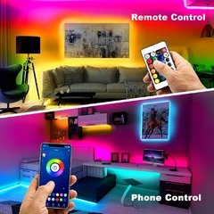 Led luz de tira usb bluetooth rgb 5050 5v rgb luzes tv tela desktop backlight rainbow iluminação fita controlador - loja online