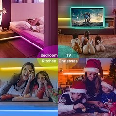 Led luz de tira usb bluetooth rgb 5050 5v rgb luzes tv tela desktop backlight rainbow iluminação fita controlador - Dr. Brauch