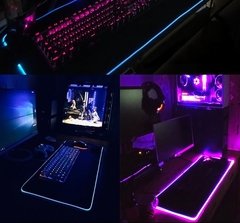 GTA V Tapete de borracha antiderrapante com led rgb, tamanho grande, xxg, gamer, para jogar, teclado rgb, laptop, computador grand furto, grande quantidade na internet