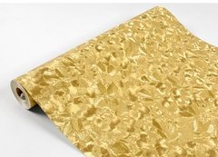 Papel de parede 3d folha de ouro estereoscópica, para sala de estar, quarto, teto, luxo, glitter dourado prata, revestimento de parede - loja online