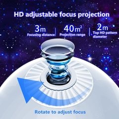 Led céu estrelado galáxia lâmpada de projeção foco ajustável projetor usb proteção para os olhos luz da noite decoração das crianças presente - loja online