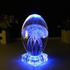 Mais novo criativo 3d medusa lâmpada luz da noite para crianças crianças lâmpada led multicolorido iluminação de cristal peixes presentes decoração para casa - Dr. Brauch