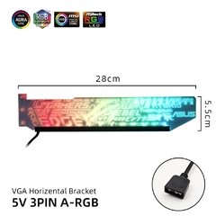 Suporte para placa de vídeo rgb gpu rog, suporte para placa de vídeo acrílica transperant aura sync water cooler personalizado - Dr. Brauch