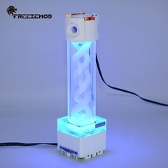 Freezemod computador refrigerar refrigerador de água do pc rgb luz aura bomba tanque de água cabeça de controle de velocidade pwm 4 metros fluxo 800l. PUB-FS6MB