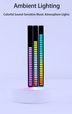 Rgb led night light música rhythm lâmpada usb recarregável controle de som led luz captador de som atmosfera lâmpada decoração - Dr. Brauch