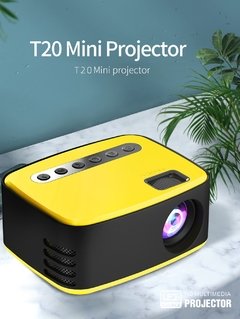 Veidadz t20-mini projetor portátil de 1080p, fácil de transportar, usb, hd, led, mídia, reprodutor de vídeo, cinema, miniatura, 320x240 pixels na internet