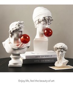 Escultura arte moderna nordic acessórios de decoração para casa resina busto personagem modelo sala estar decoração estátua grega decoração europeia - loja online