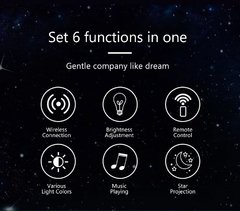 Céu estrelado projetor noite luz nave espacial lâmpada galáxia led lâmpada de projeção bluetooth alto-falante para crianças quarto festa em casa decoração - loja online