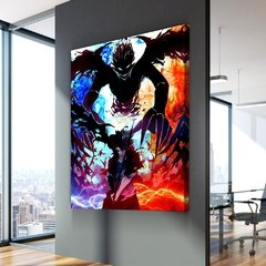 Imagem da lona moderna preto trevo decoração para casa anime pintura arte da parede hd impresso cartaz modular sala de estar menino fom emoldurado na internet