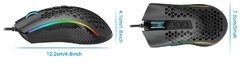 Imagem do Redragon storm m808 usb com fio rgb gaming mouse 12400 dpi programável jogo ratos backlight ergonômico computador portátil