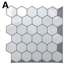 Adesivo hexágono 3d de parede, adesivo decorativo para cozinha, banheiro e casa, mosaico de cristal na internet