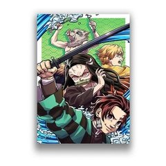 Anime japonês demônio slayer lâmina pintura em tela anime personagem série arte cartazes e impressões decoração quartos das crianças - comprar online