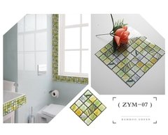 Papel de parede adesivo de mosaico 10cm, 20 peças, impermeável, adesivo de banheiro, cozinha, resistente à óleo