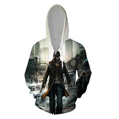 Watch Dogs 2021 nova chegada vapor ubisoft ent jogo assista cães dedsec impressão digital 3d zíper camisola do hoodie traje de manga longa unisex