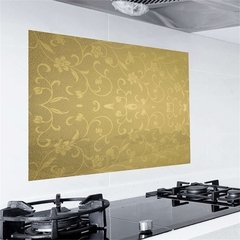 Imagem do 40x50cm cozinha backsplash adesivos papel de parede adesivos de cozinha auto adesivo folha alumínio adesivos à prova de óleo fogão à prova dwaterproof água