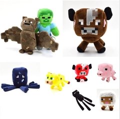 Minecraft Brinquedos de pelúcia boneca creeper steve zumbi morcego lula mooshroom enderman ocelot porco bebê ovelha aranha minecrafte miúdo presente aniversário brinquedo