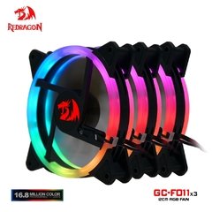 Redragon-ventilador para computador, 120mm, cores rgb, silencioso, cpu, 6 pinos, led, cooler - comprar online