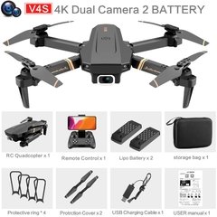 4drc v4 wifi fpv zangão wifi vídeo ao vivo fpv 4k/1080p hd câmera grande angular dobrável altitude hold durável rc quadcopter - comprar online