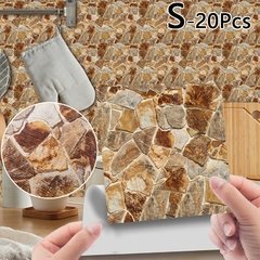 20pc pvc à prova dwaterproof água telha de grão de madeira adesivo cozinha banheiro auto adesivo parede sala estar quarto papel de parede decoração da sua casa na internet