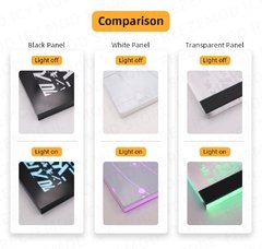 Infinito painel rgb infinito estéreo 3d pc caso placa de iluminação decoração personalizada gpu backplate lianli placa dianteira 12v/5v aura mod - loja online