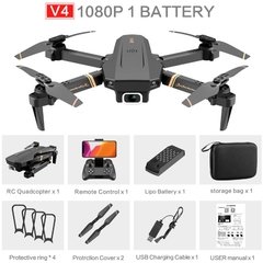 4drc v4 wifi fpv zangão wifi vídeo ao vivo fpv 4k/1080p hd câmera grande angular dobrável altitude hold durável rc quadcopter - comprar online