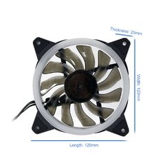 Redragon-ventilador para computador, 120mm, cores rgb, silencioso, cpu, 6 pinos, led, cooler - comprar online