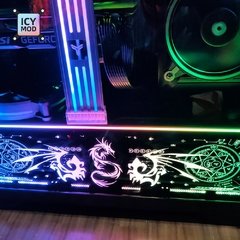 Infinito painel rgb infinito estéreo 3d pc caso placa de iluminação decoração personalizada gpu backplate lianli placa dianteira 12v/5v aura mod - comprar online