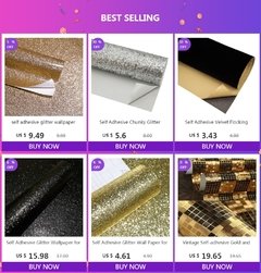 Papel de parede autoadesivo preto e dourado, papel de parede para decoração de sala de estar - comprar online