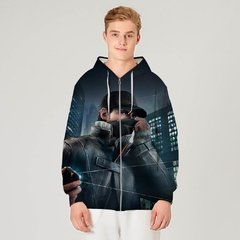 Imagem do Watch Dogs 2021 nova chegada vapor ubisoft ent jogo assista cães dedsec impressão digital 3d zíper camisola do hoodie traje de manga longa unisex