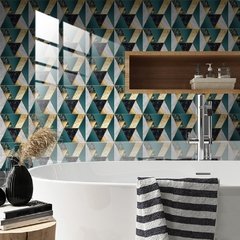 Imagem do Adesivo azul de areia movediça, adesivo decorativo de pvc à prova d'água, removível, para decoração de quarto, cozinha e casa, azulejo, 20 ou 10 peças