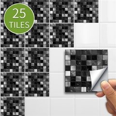 25 pçs/set Verde Da Telha de Mosaico Mural da etiqueta Auto Adesiva À Prova D' Água Para O Banheiro Restaurante Decoração Da Parede Do Decalque Papel De Parede Telhas - comprar online