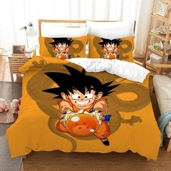 Likurb filho goku kakarotto saiyan duvet caso fronha conjunto de cama gêmeo rainha cheia rei tamanho para crianças menino meninas quarto - comprar online