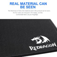 Mouse pad de jogo redragon flick m p030, cor sólida, com trava de borda, para jogos, 270x320x3mm - comprar online