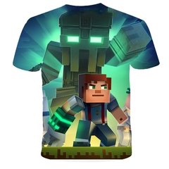 Minecraft 2022 nova camisa do jogo meu mundo crianças camiseta meninos 3d impressão verão respirável camisa 4-14 anos de idade camiseta kawaii zombie camisa - loja online