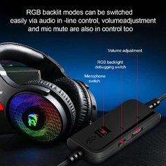 Redragon-fone de ouvido pandora h350 rgb iluminado, fones de ouvido para jogos, com som surround usb 7.1, microfone - loja online