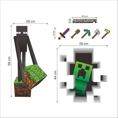 Minecraft Jogos de desenhos animados adesivos de parede jogo de mosaico cartazes decoracion hogar moderno adesivos de parede para quartos de crianças anime cartaz - Dr. Brauch