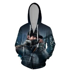 Watch Dogs 2021 nova chegada vapor ubisoft ent jogo assista cães dedsec impressão digital 3d zíper camisola do hoodie traje de manga longa unisex