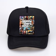 Imagem do GTA V Moda grande roubo de automóvel v 5 gta 5 bonés de beisebol jogo quente gta 5 fãs boné verão fresco malha net boné de camionista chapéu