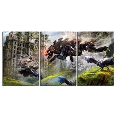 Quadros de parede quadros em tela posters 3 painel horizonte zero dawn jogo decoração para casa quadros abstratos hd impresso foto quadro