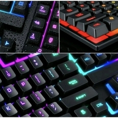 Teclado Gamer semi-mecânico, PC Original, RGB LED retroiluminado, PC - loja online