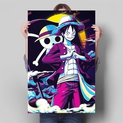 Imagem do Anime japonês uma peça pintura em tela personagem luffy poster arte da parede decoração casa sala de estar quarto