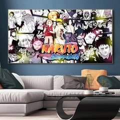 Naruto estilo de fundo da arte da lona pintura anime nauto posters impressão personagem animado arte da parede imagens para crianças quarto decoração - loja online